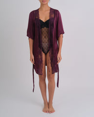 Lsi Kimono Soiree Lc Satin - Mid Length OPULENT PURPLE / S/M