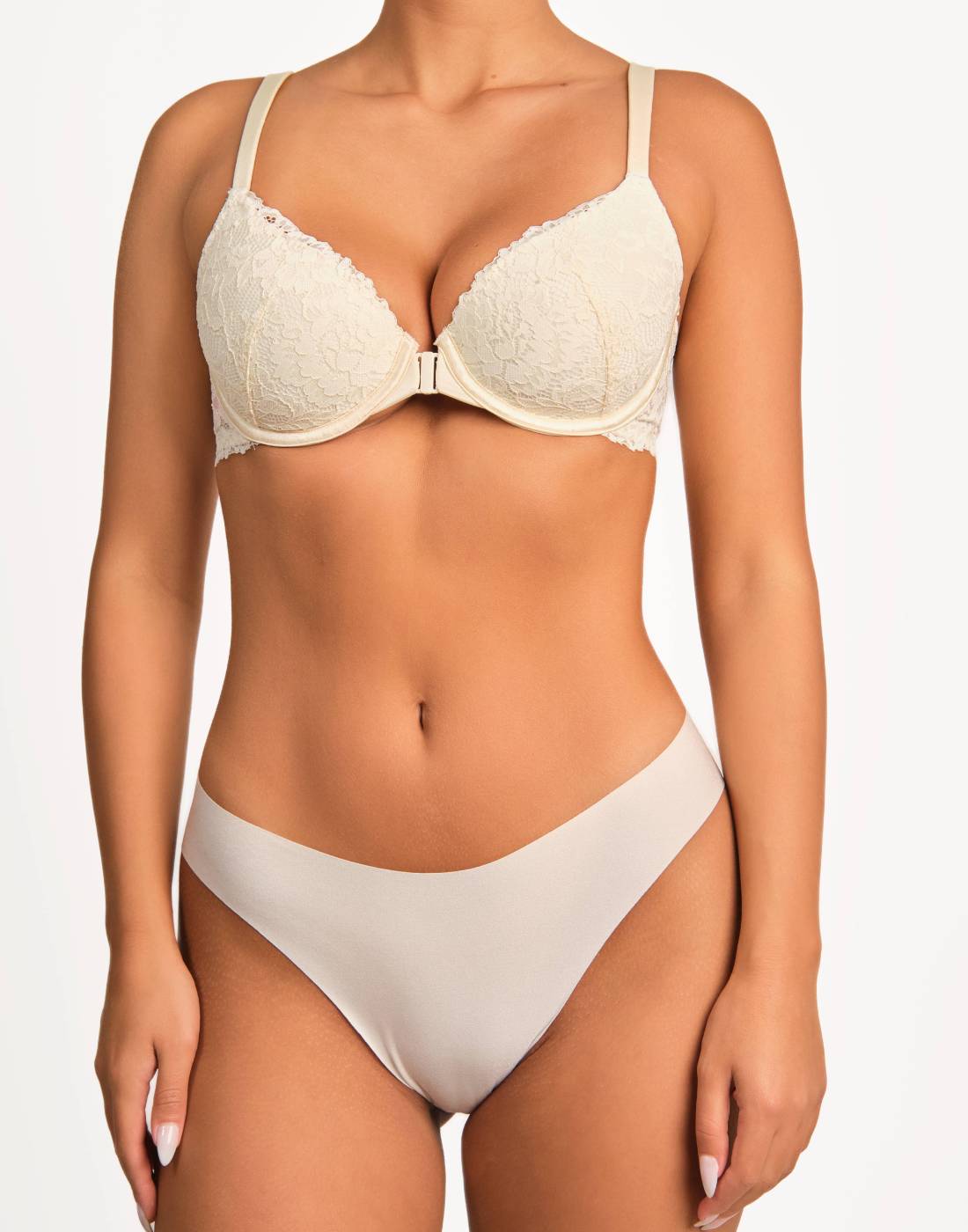 La Senza Sexy Lightly Lined Full Coverage Lace Bra 34B / Ivory