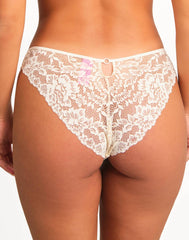 La Senza Sexy Cheeky Lace Panties MED / Ivory