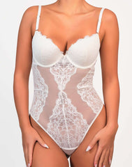 La Senza Sexy Sleep Bodysuit Ivory / MED