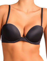 La Senza Strapless Pushup Plunge Bra 34B / Black