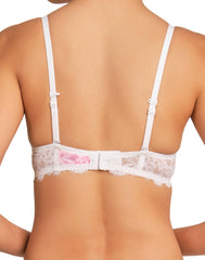 La Senza Sexy Double Pushup Plunge Lace Bra 34B / White