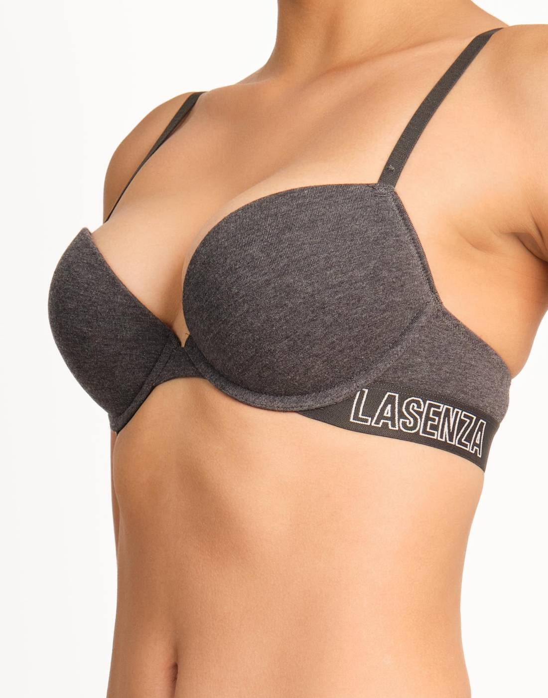 La Senza Trendy Pushup Plunge Bra 34B / Grey