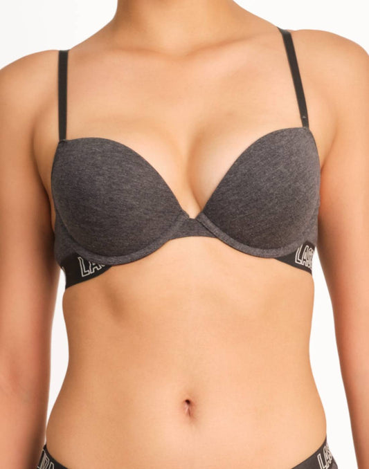 La Senza Trendy Pushup Plunge Bra 34B / Grey