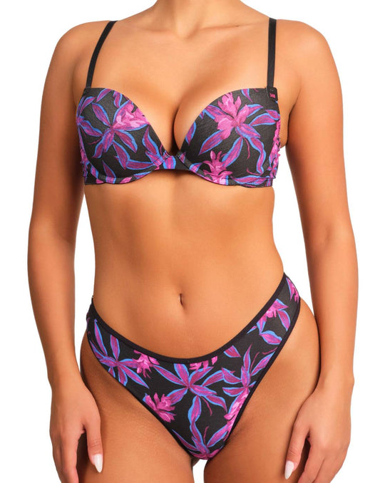 La Senza Trendy Pushup Plunge Bra Floral Print / 34B