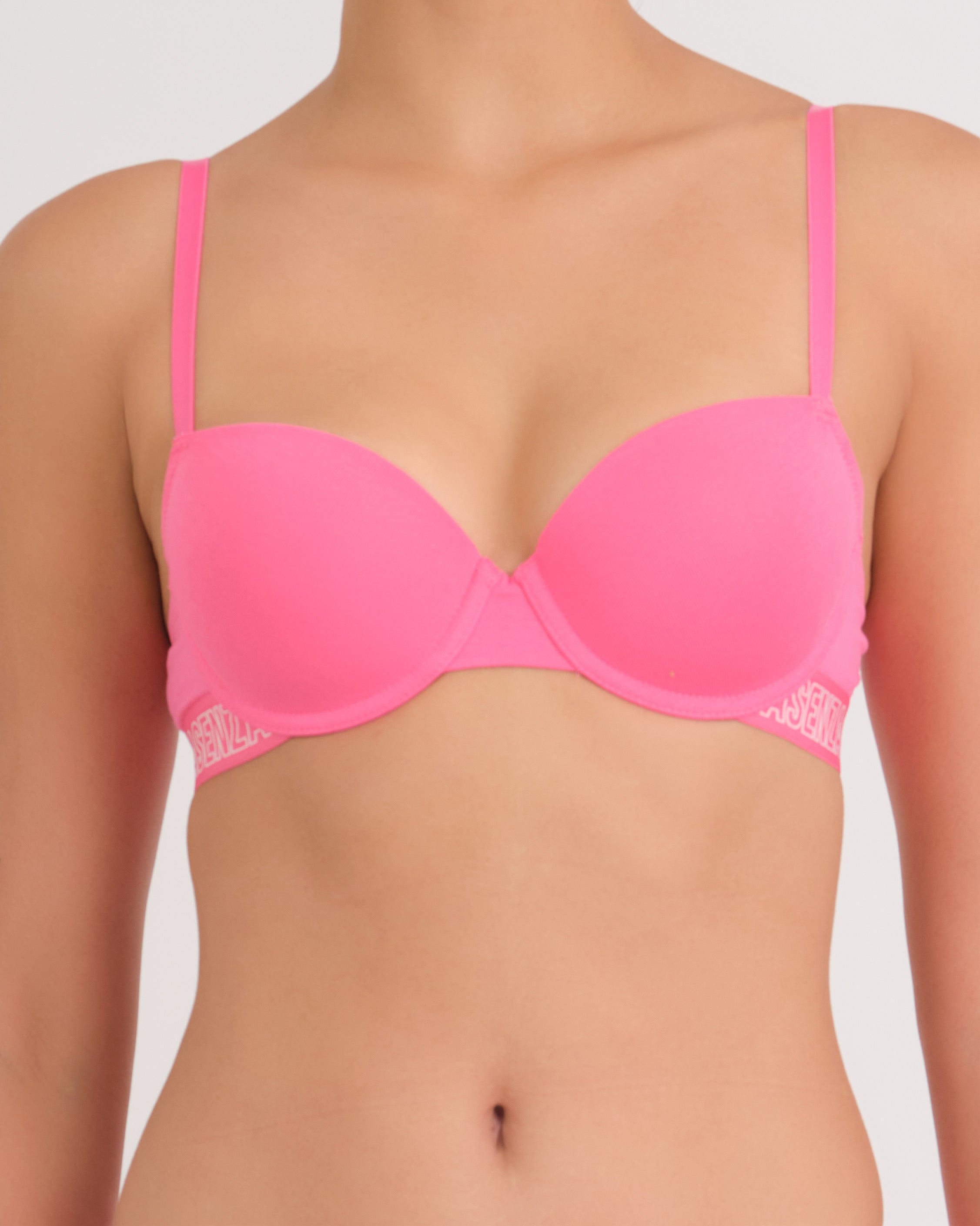 Rx Ll Demi Knockout Cdp Logo Ctn HOT PINK / 34B