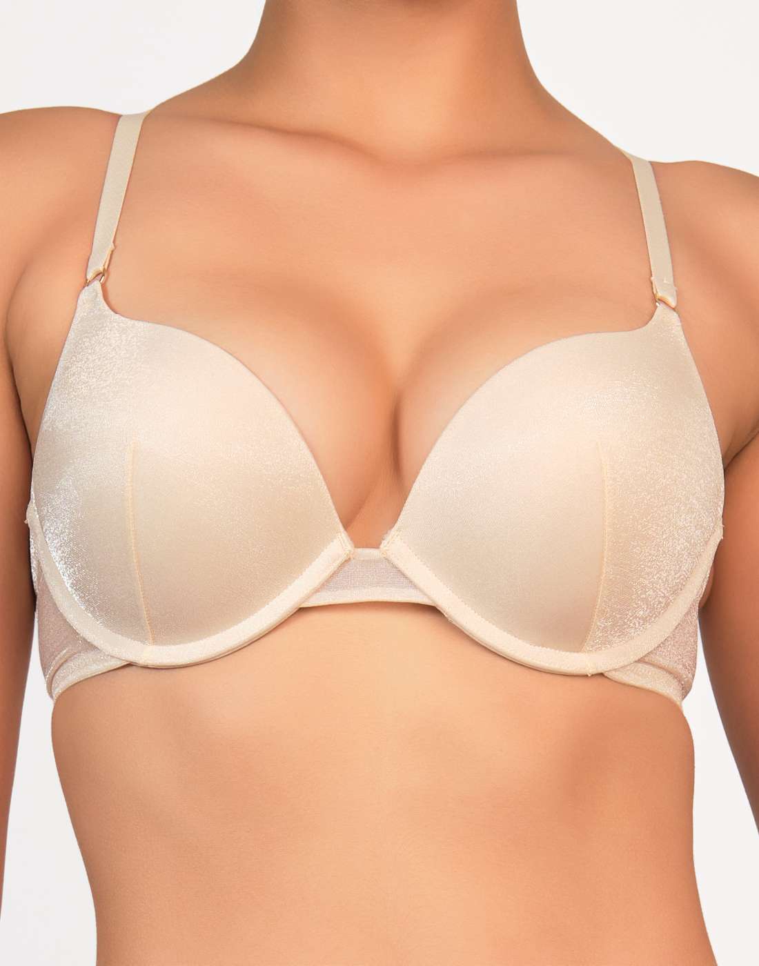 La Senza Sexy Double Pushup Plunge Bra Ivory / 34B