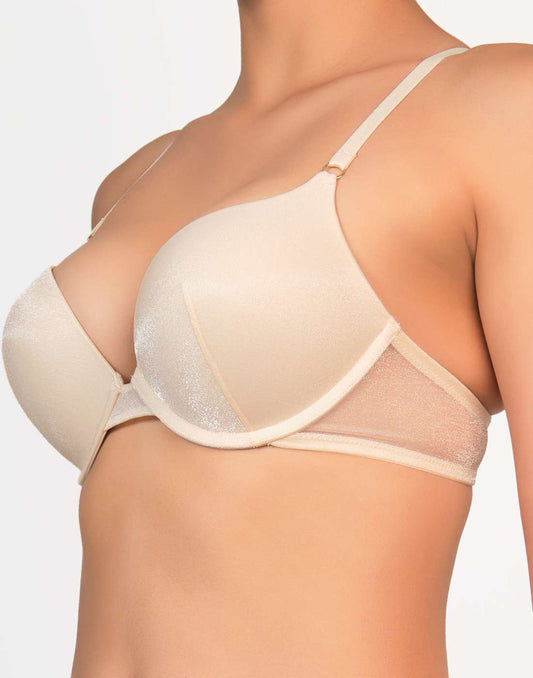 La Senza Sexy Double Pushup Plunge Bra Ivory / 34B