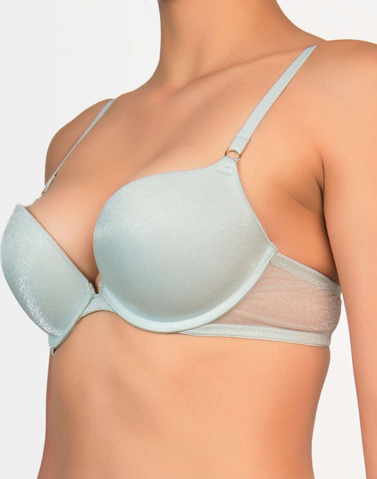 La Senza Sexy Gel Padding Plunge Bra Light Blue / 34B