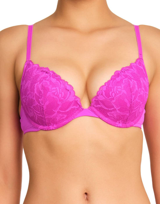 La Senza Obsession Pushup Plunge Lace Bra Purple / 34B