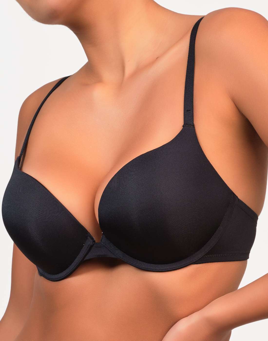 La Senza Sexy Lightly Lined Full Coverage Lace Bra Black / 34B