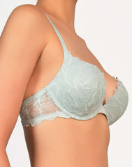 La Senza Sexy Double Pushup Plunge Lace Bra Light Blue / 34B