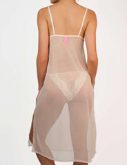 Slip Mid Length Sheer Mesh W Tropadelic Lc Cups 4Qil / MED