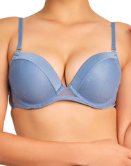 La Senza Sexy Double Pushup Plunge Bra 34B / Light Blue