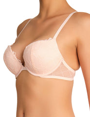 La Senza Sexy Gel Padding Plunge Lace Bra 34B / Light Pink