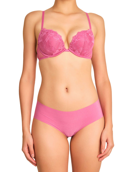 La Senza Sexy Gel Padding Plunge Lace Bra 34B / Light Pink