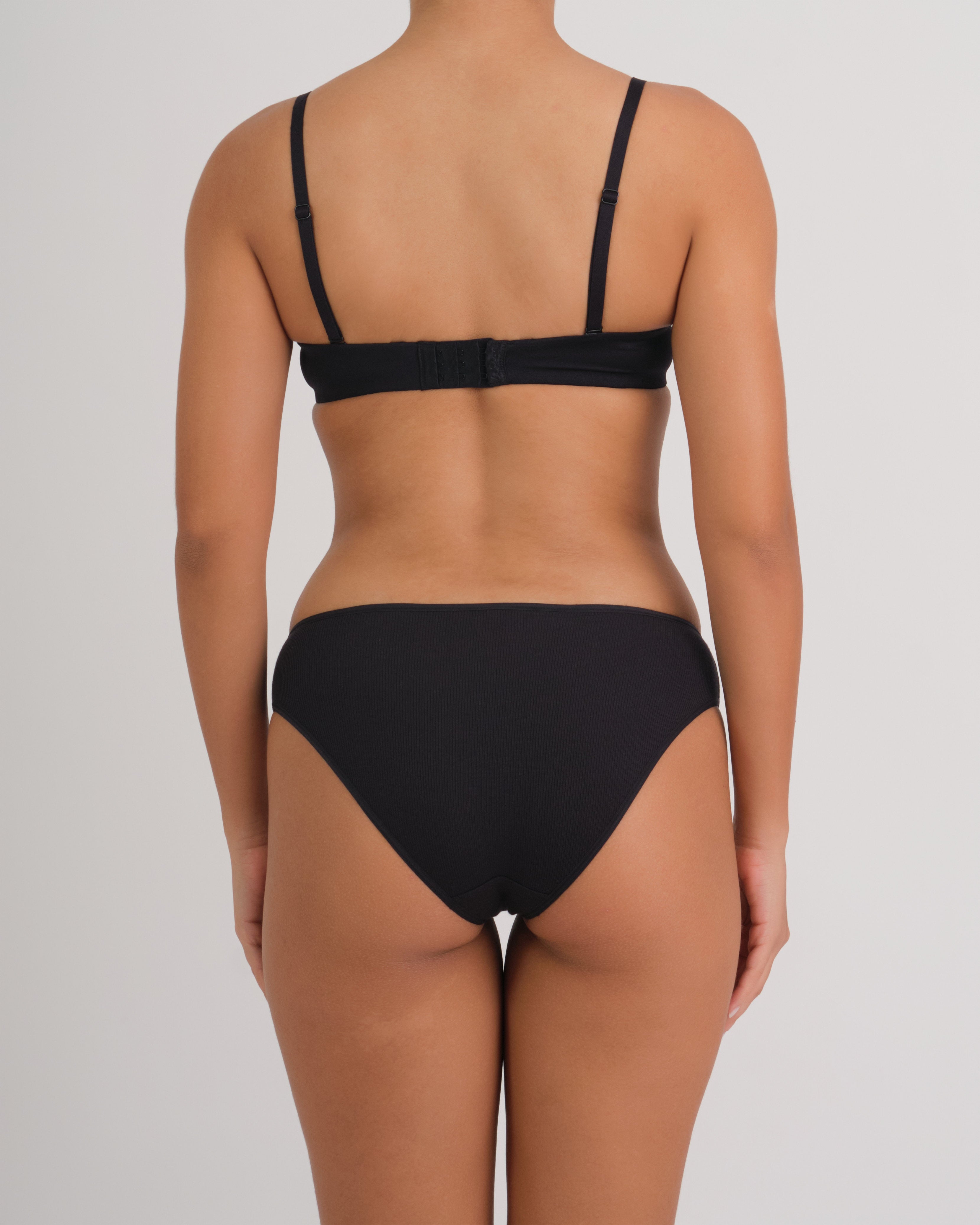 Us Bikini Vwaist Rib W Bow 03YZ / MED