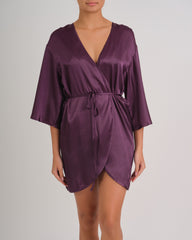 Robe Satin Tulip Hem And Flutter Sleeve OPPX / S/M