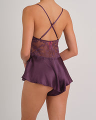 Romper Satin W Sheer Luv Lc OPPX / MED