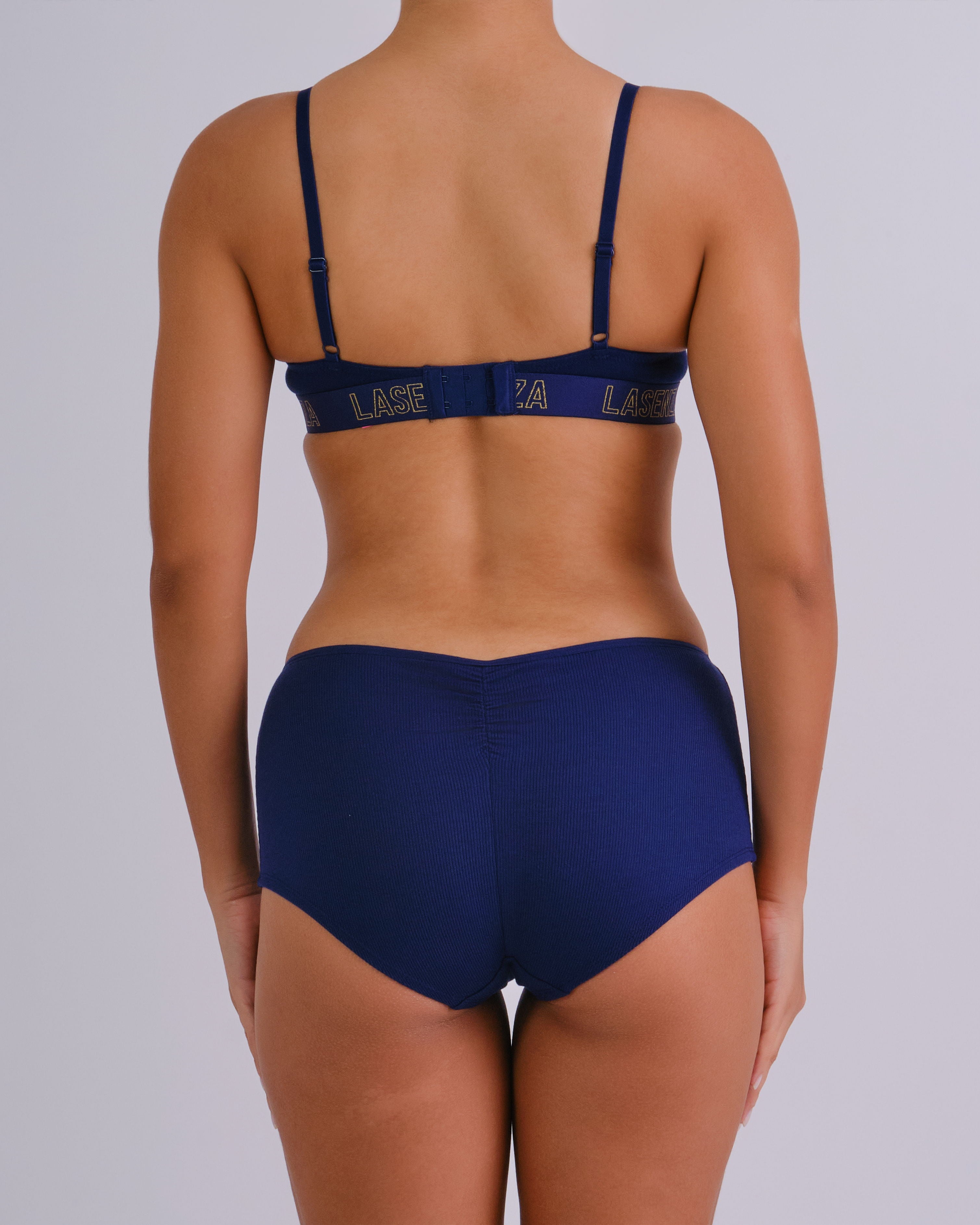 Us Boyshort Vwaist Rib W Bow ORAE / MED