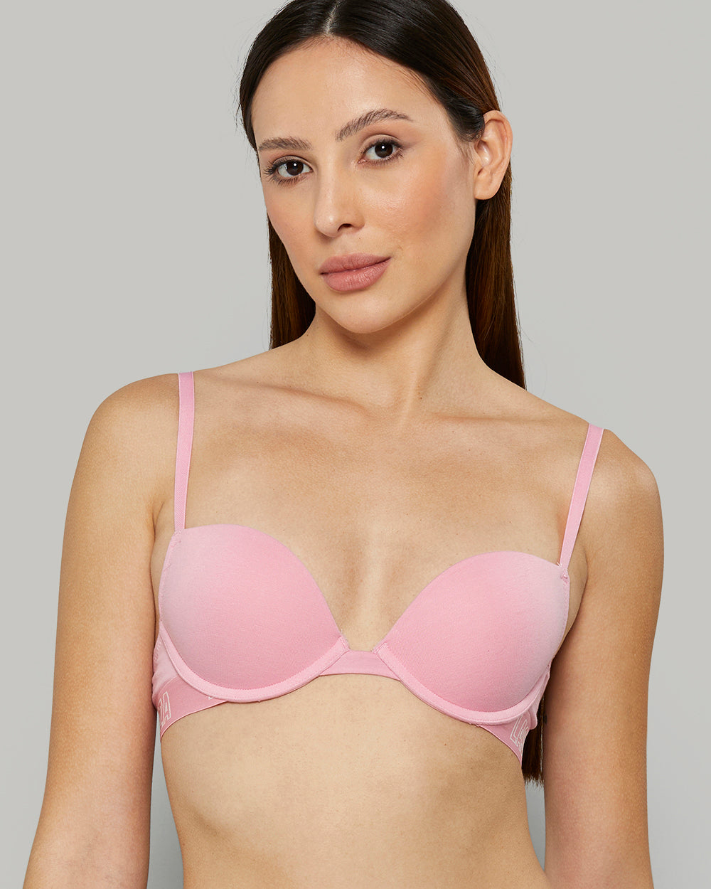 LOGO COTTON PLUNGE BRA MAKE ME BLUSH / 34A