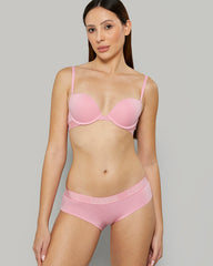 LOGO COTTON PLUNGE BRA MAKE ME BLUSH / 34A