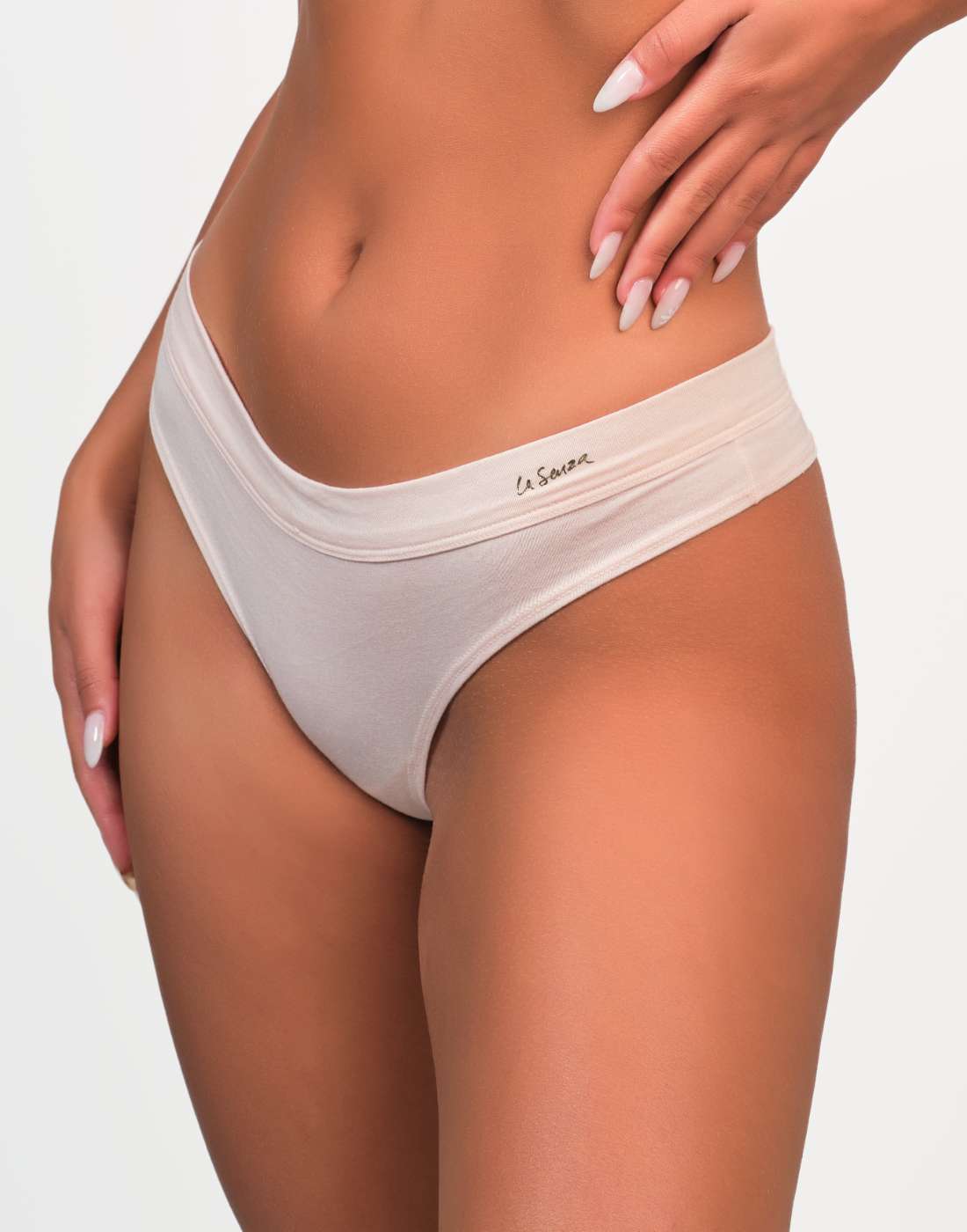 Us Cc Thong Wide Waistband Barely Blush / MED