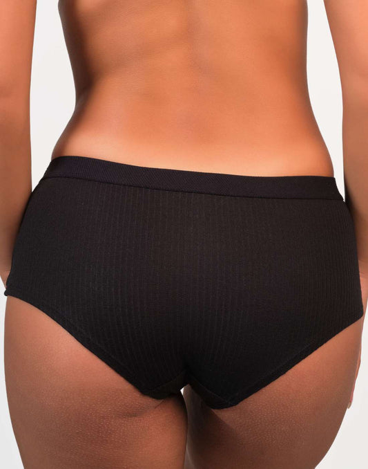 Isla & Evie Trendy Boyshort Panties Black / MED