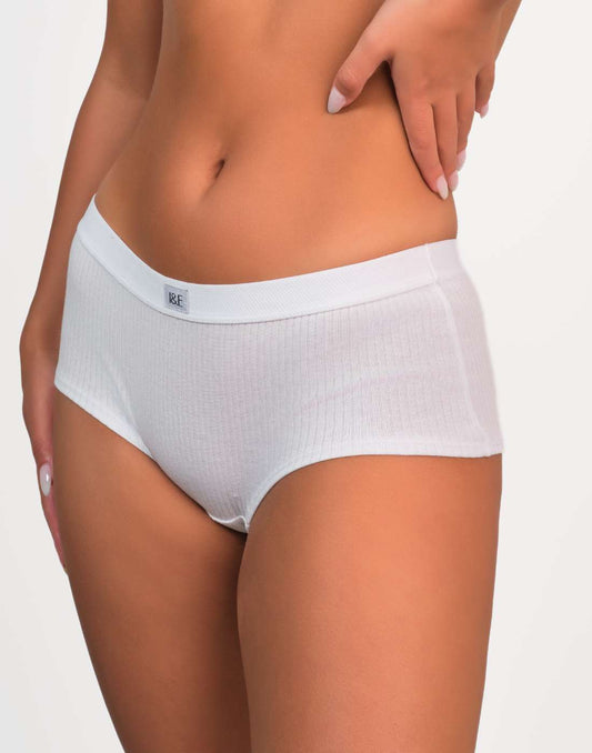 Isla & Evie Trendy Boyshort Panties White / MED