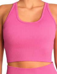 Isla & Evie Plunge Sports Bra Dark Pink / MED