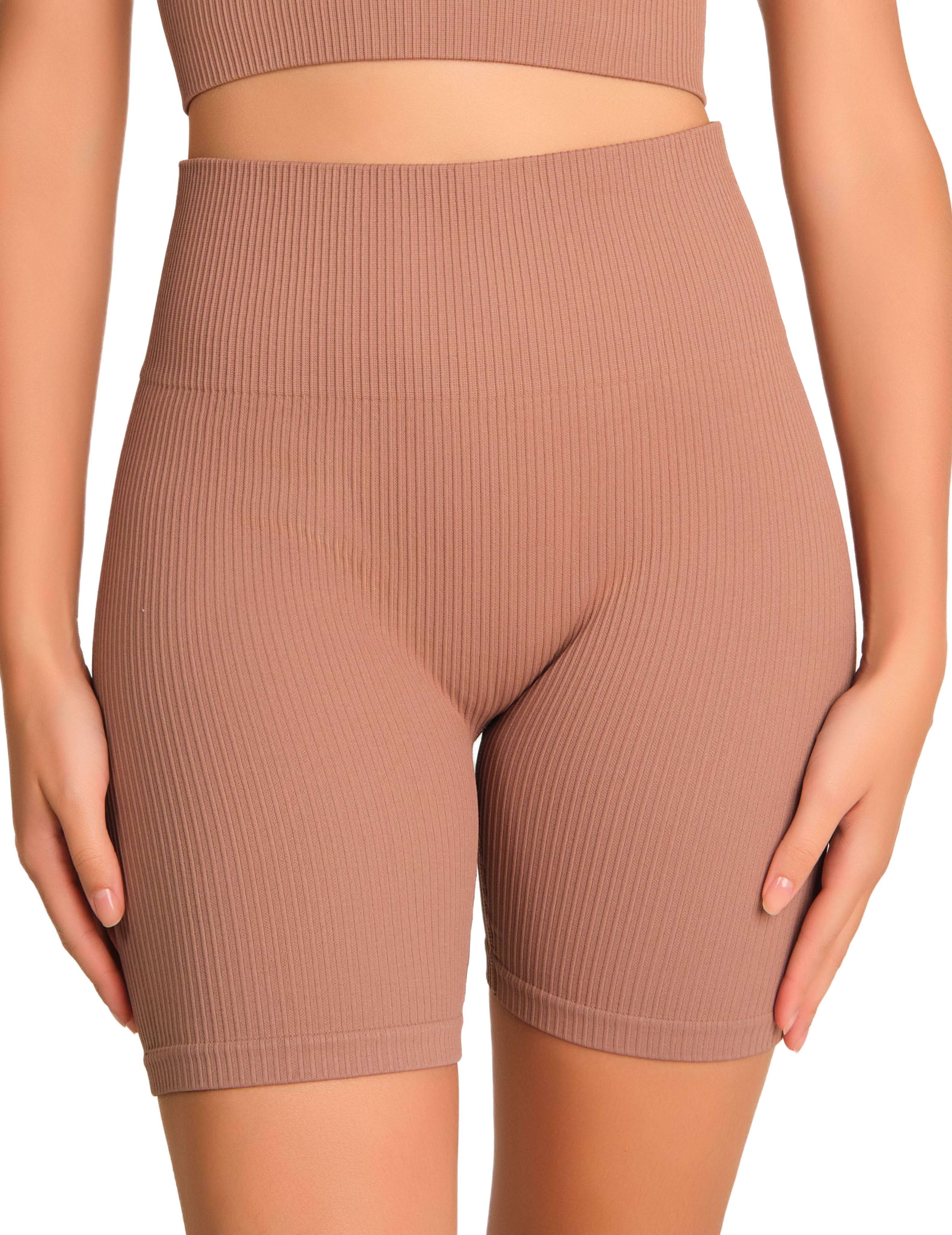 Isla & Evie Sport Cycling Shorts Brown / MED