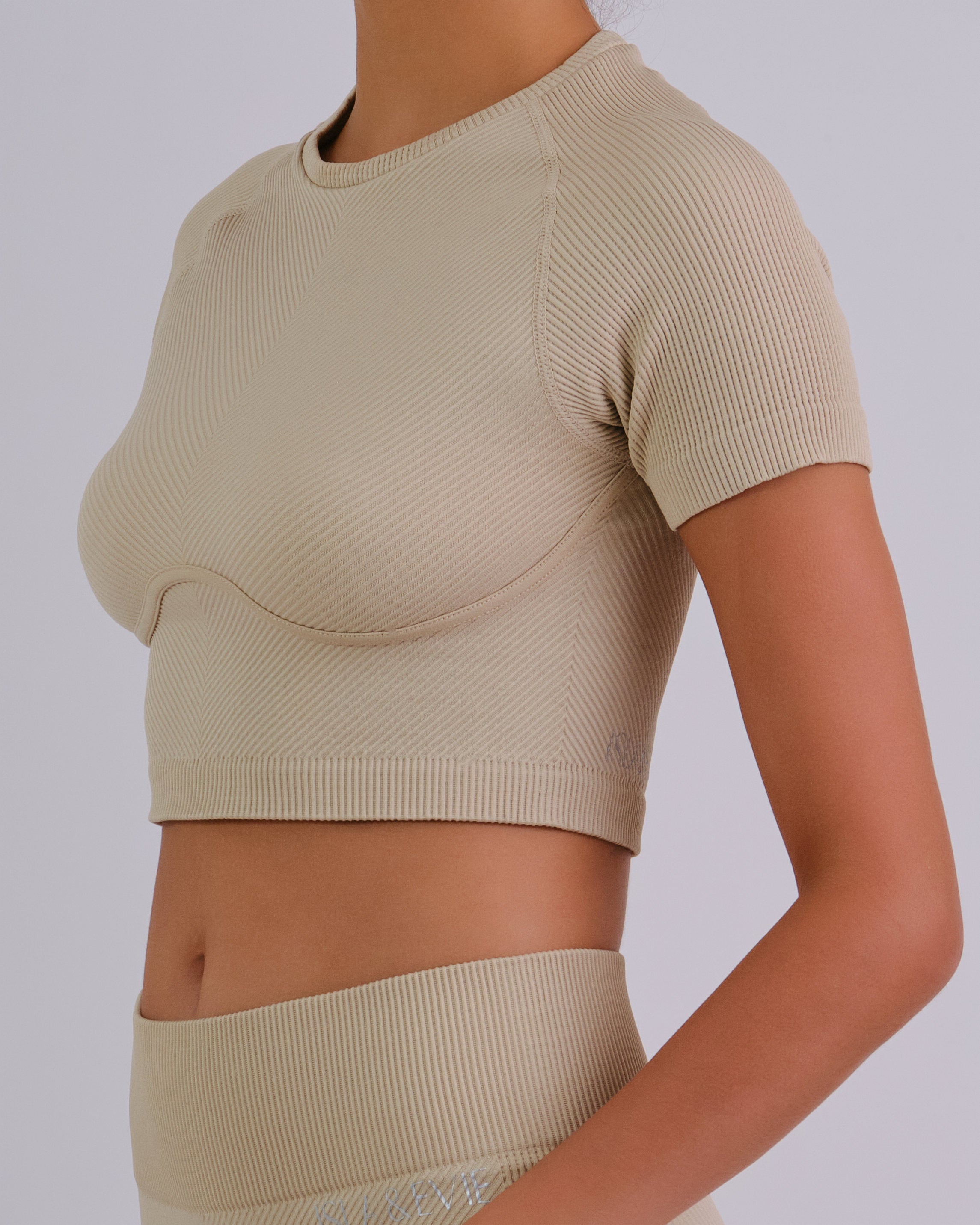 Rib Raglan Tee TAN / MED