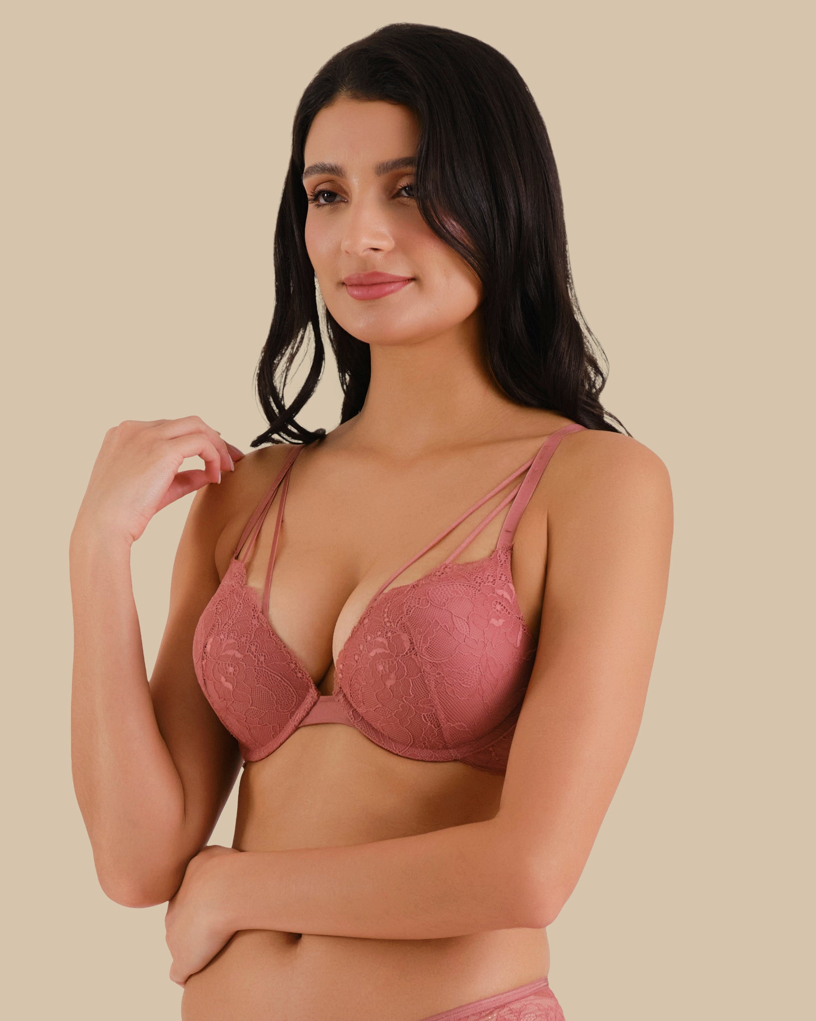 Isla & Evie All Over Lace WITHERED ROSE-LSI / 34B