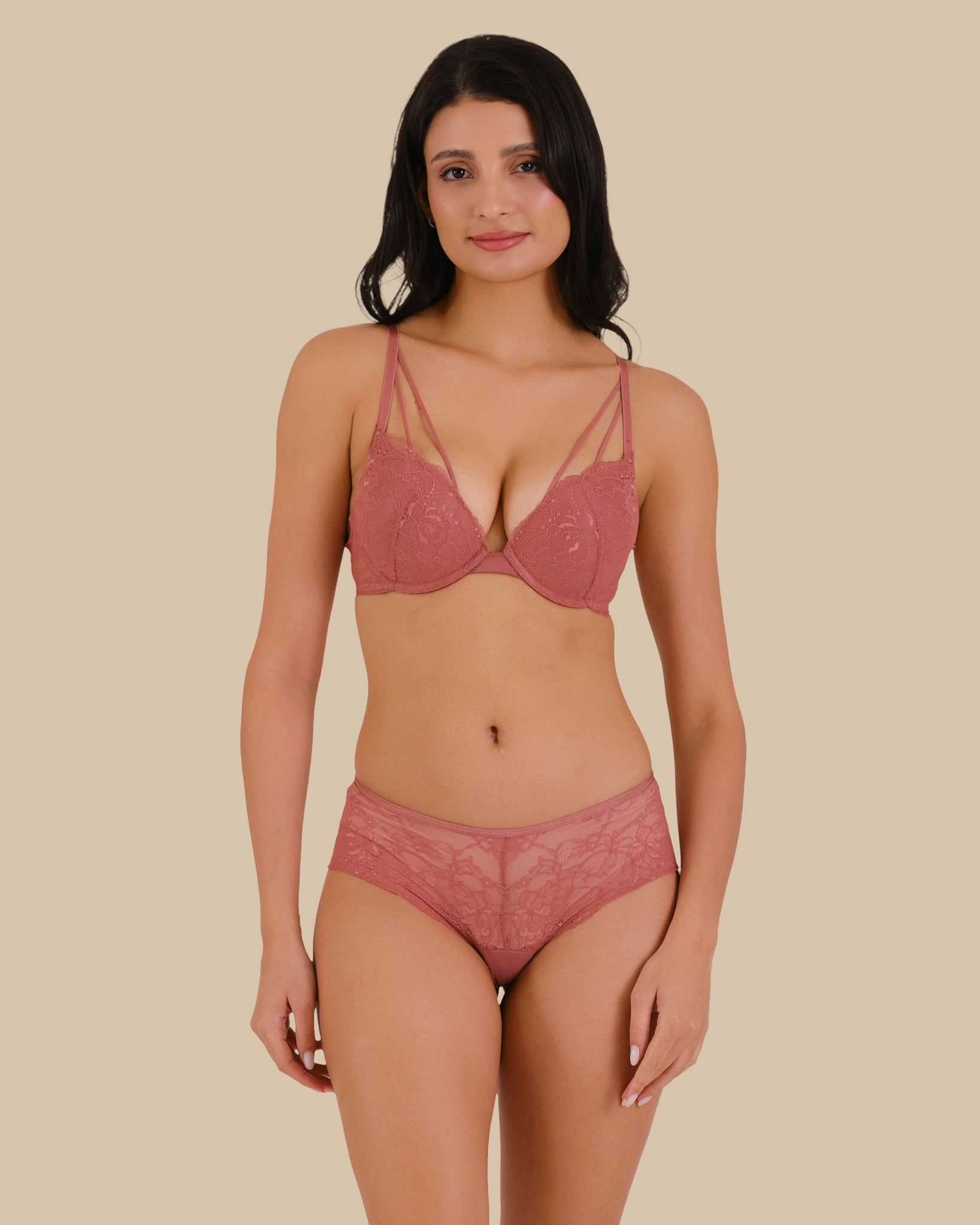 Isla & Evie All Over Lace WITHERED ROSE-LSI / 34B