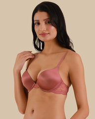 Solid with lace wings WITHERED ROSE-LSI / 34B