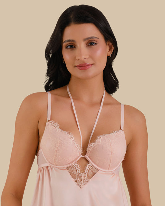 BABYDOLL PADDED WITH G-STRING PEACHY KEEN-LSI / S