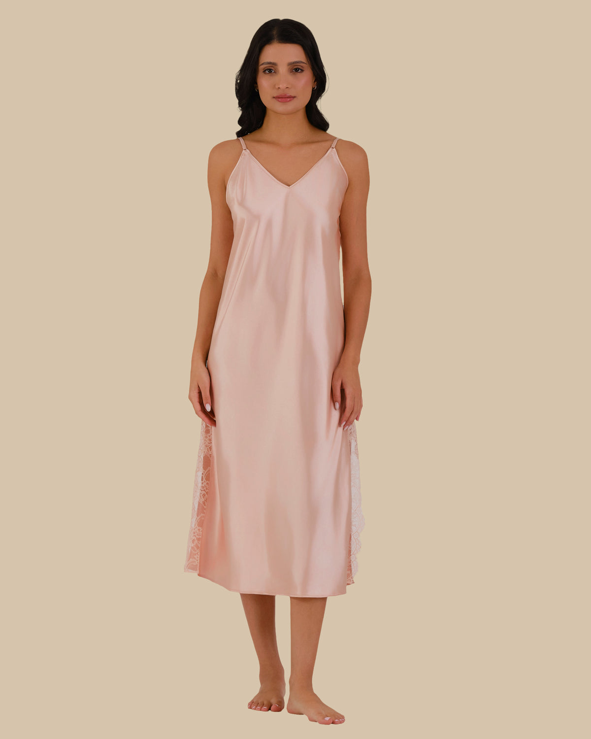 LONG DRESS WITH SIDE SPLIT PEACHY KEEN-LSI / S