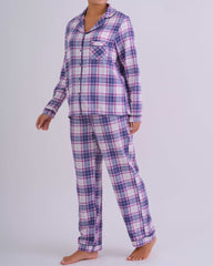 Holiday Flannel Long Pj Packs NAVY/PINK CHECK-LSI / MED