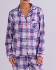 Holiday Flannel Long Pj Packs NAVY/PINK CHECK-LSI / MED