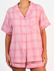 4Nfsl0008-Lsi Pink Lurex Check-Lsi / MED