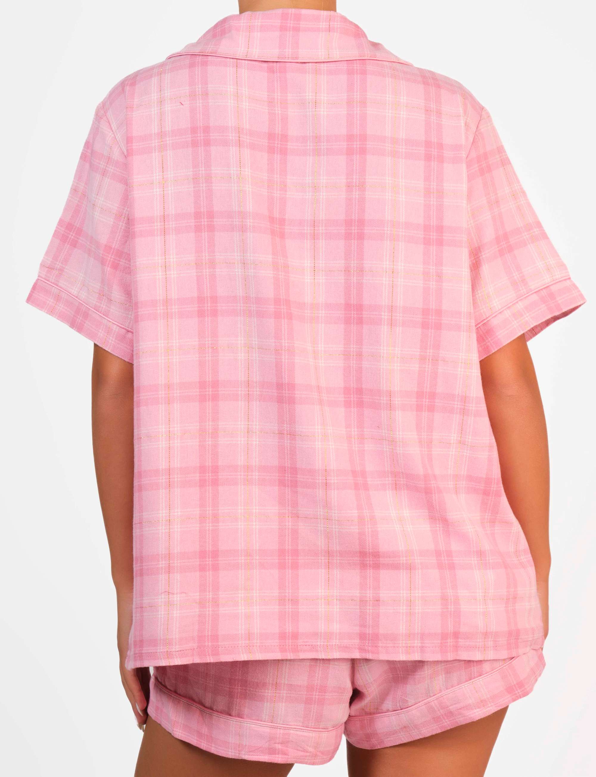 4Nfsl0008-Lsi Pink Lurex Check-Lsi / MED