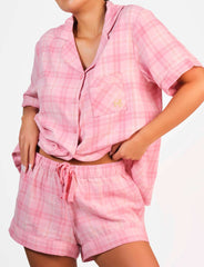 4Nfsl0008-Lsi Pink Lurex Check-Lsi / MED