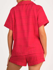 4Nfsl0008-Lsi Red Lurex Check-Lsi / MED