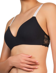 Isla & Evie Trendy Padded Bra Black / 34B