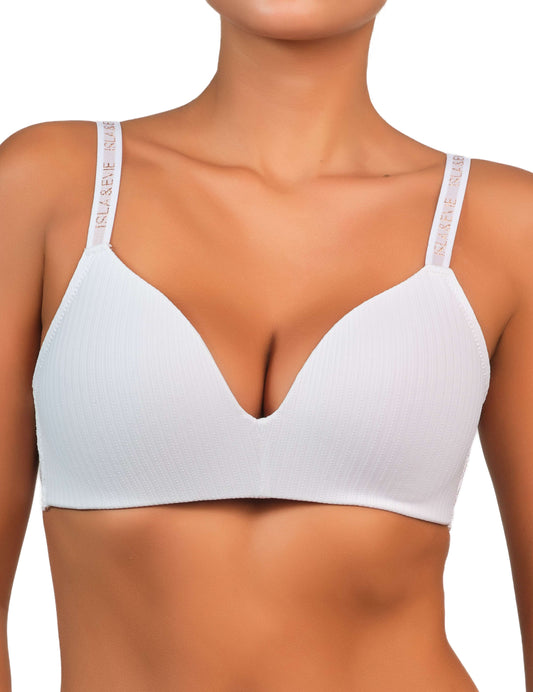 Isla & Evie Trendy Padded Bra White / 34B