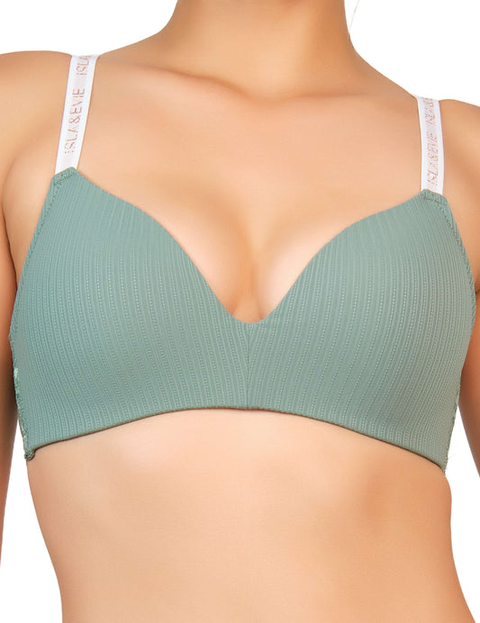 Isla & Evie Trendy Padded Bra Dark Green / 34B