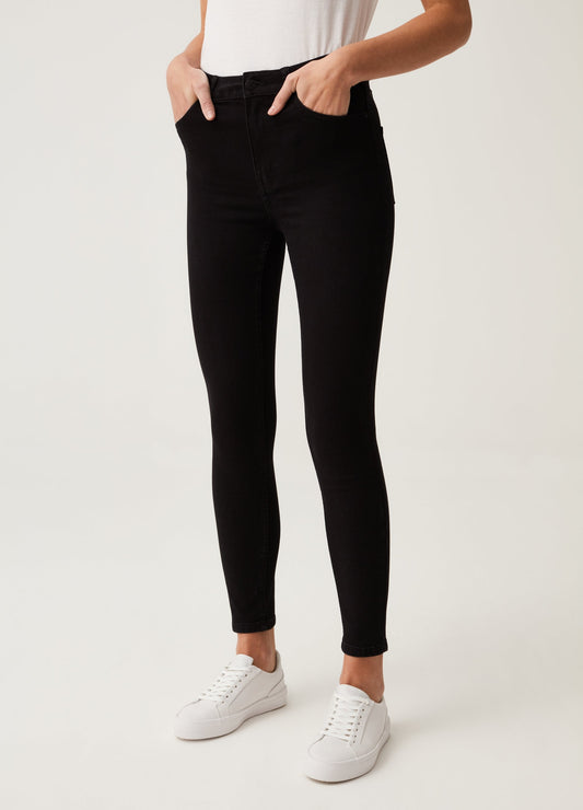 High-waist, skinny fit jeans