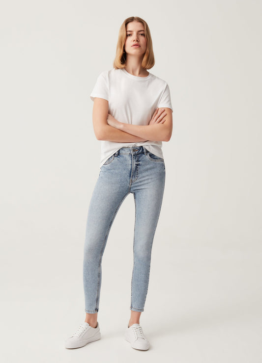 High-rise, skinny fit jeans