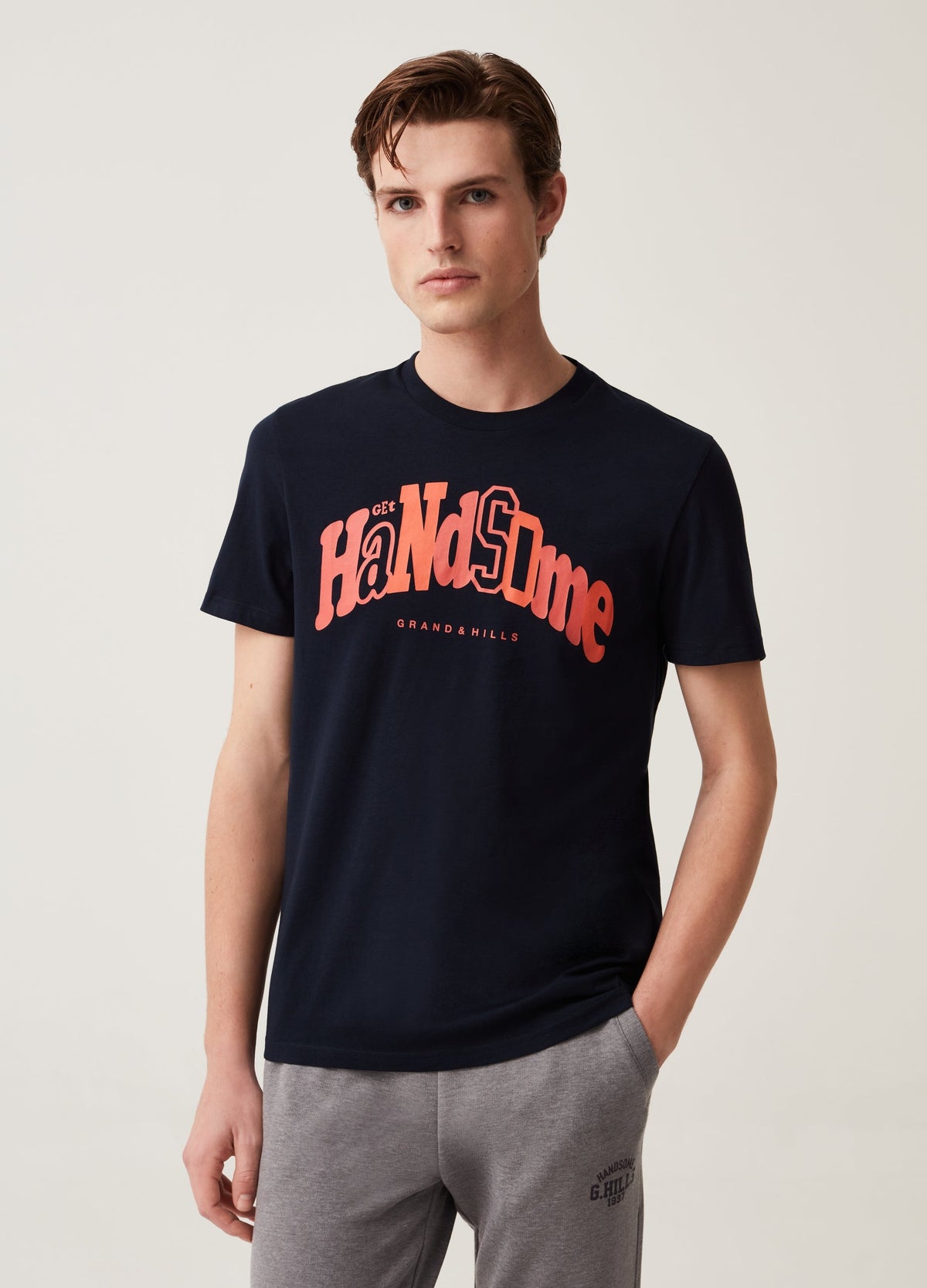 Grand & Hills T-shirt with printed lettering