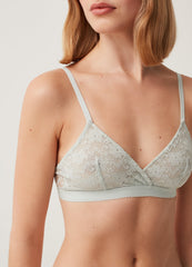 Triangle bra in lace